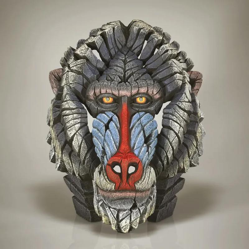 Mandrill Head Sculpture